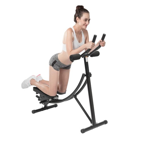 Ab Workout Equipment, Home Gym Ab Machine for Abdominal Exercise, Foldable Core & Abdominal Exercise Machine for Home, Companies, Gyms（Black）