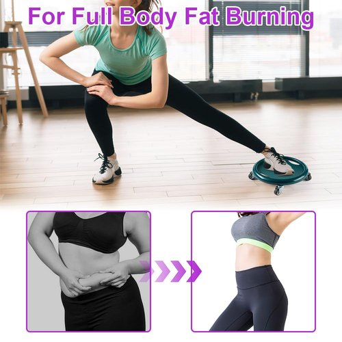 Ab Roller Wheel, Women's Multifunctional Abdominal Wheel Board with Mat, 360° Rotating, for Full Body Fat Burning Tummy Weight Control Gym or at home workout equipment