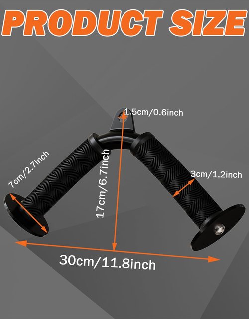 Fitarc Tricep V Bar Cable Attachment, Tricep Pull Down Attachment for Home Gym Equipment, Tricep Bar Cable Attachments for Gym with Non-Slip Rubber Grips, Cable Machine Attachment