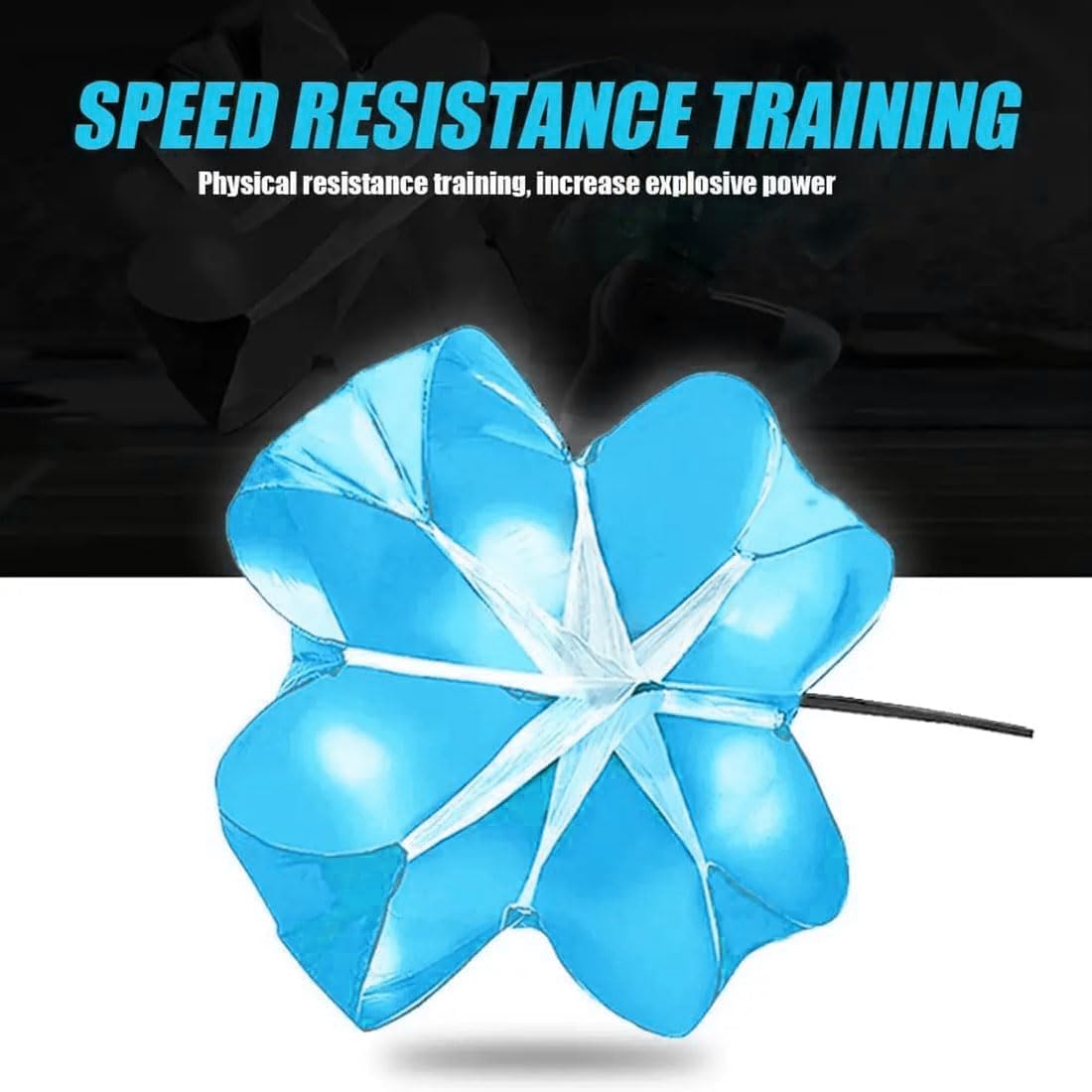 EastyGold Running Speed Chute Resistance Parachute 56 inch Powerchute Umbrella Training Sprint Power Soccer Trainer for Runner, Football, Soccer Drilling