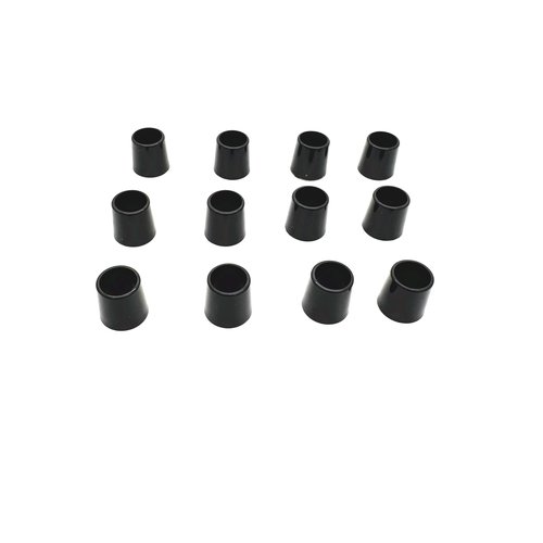 HH-GOLF 12 Pack Solid Black Flat Golf Iron Ferrules for Tapered 0.370 Shaft