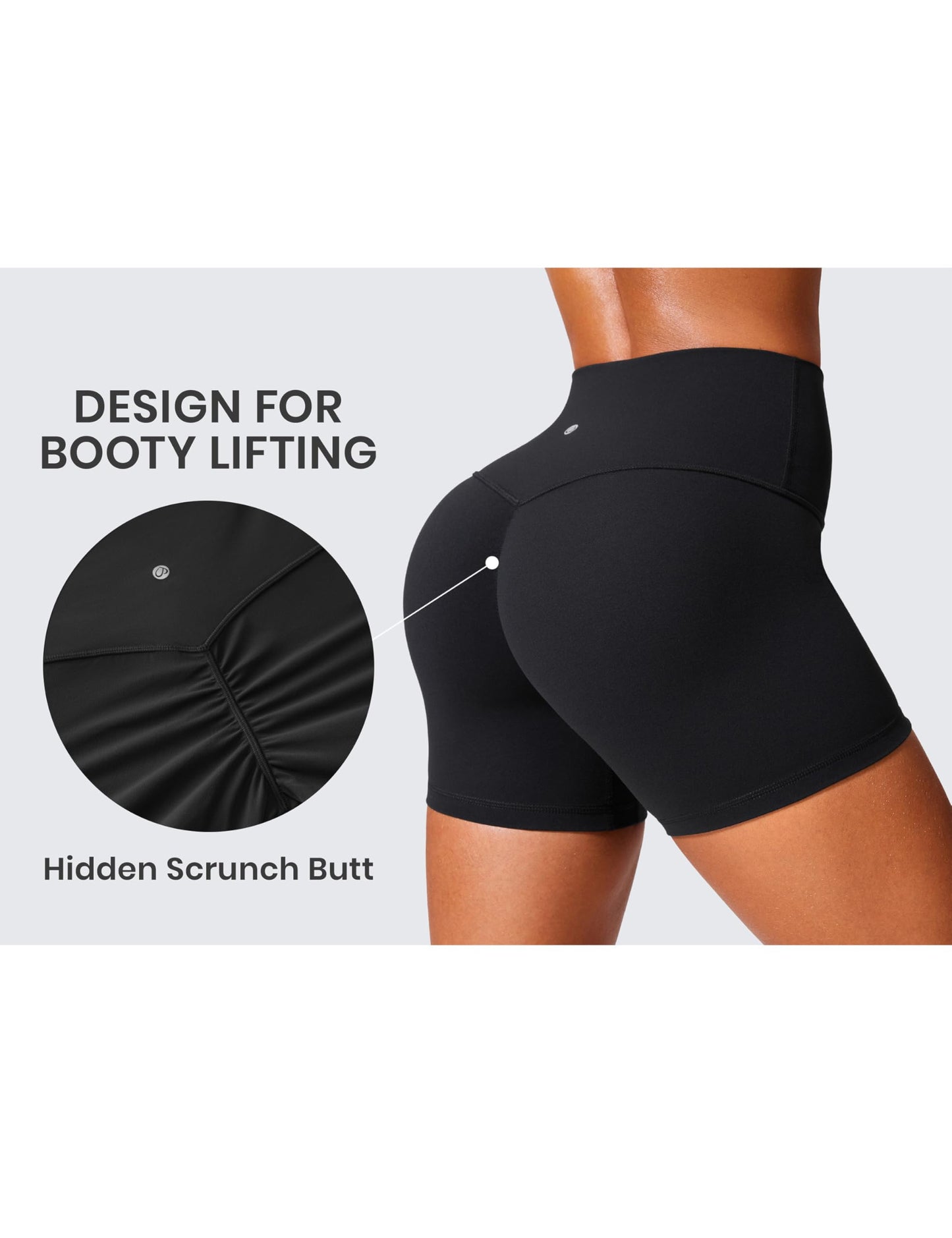 CRZ YOGA Secretsculpt Biker Shorts 4" Black Medium