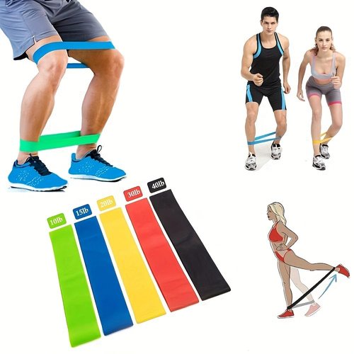 Resistance Bands for Working Out, Exercise Bands Latex Elastic Bands for Yoga, Pilates, Rehab, Fitness and Home-Black