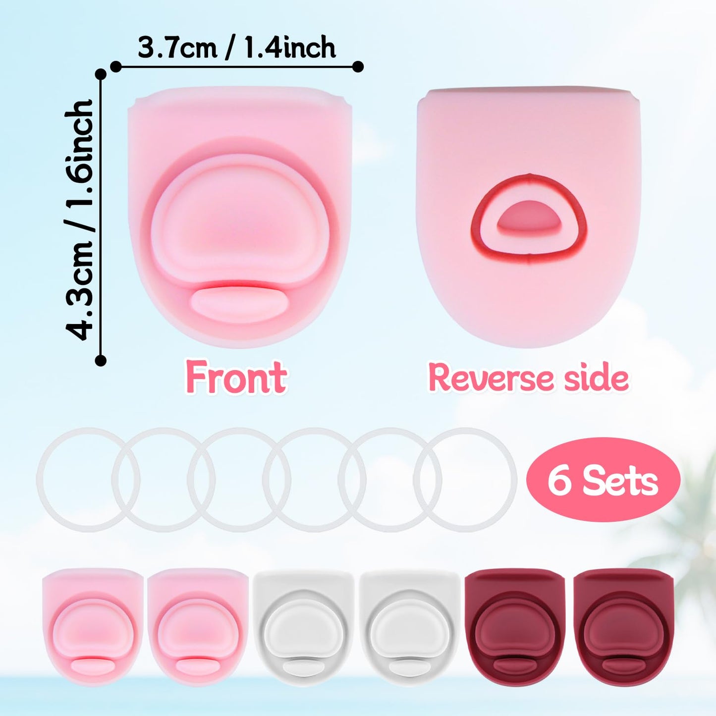 BMSQOFD 6 Sets Replacement Lid Rubber Seal Stopper and O Ring Gasket Compatible with Owala FreeSip 24 32 oz,Water Bottle Top Insert Cap Parts for Owala 16/19/24/25/32/40oz Mouthpiece Accessories QQ6