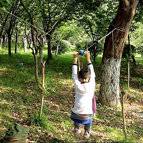 X XBEN 65FT Backyard Zip Line Kit for Kids & Adults - Safe Outdoor Recreation