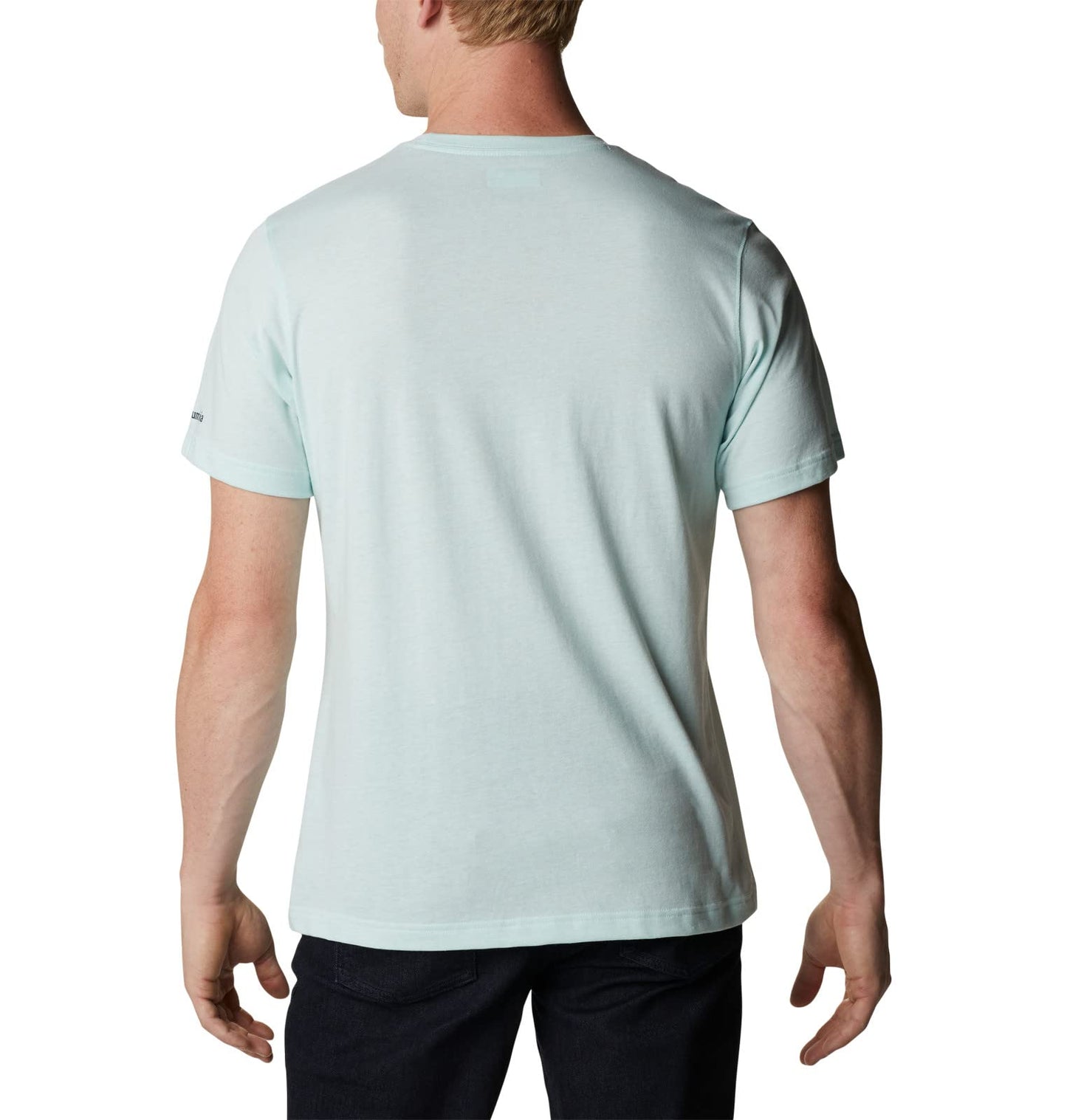 Columbia Men's Thistletown Hills Graphic Short Sleeve, ICY Morn Heather/Hikers Graphic, 3X Tall