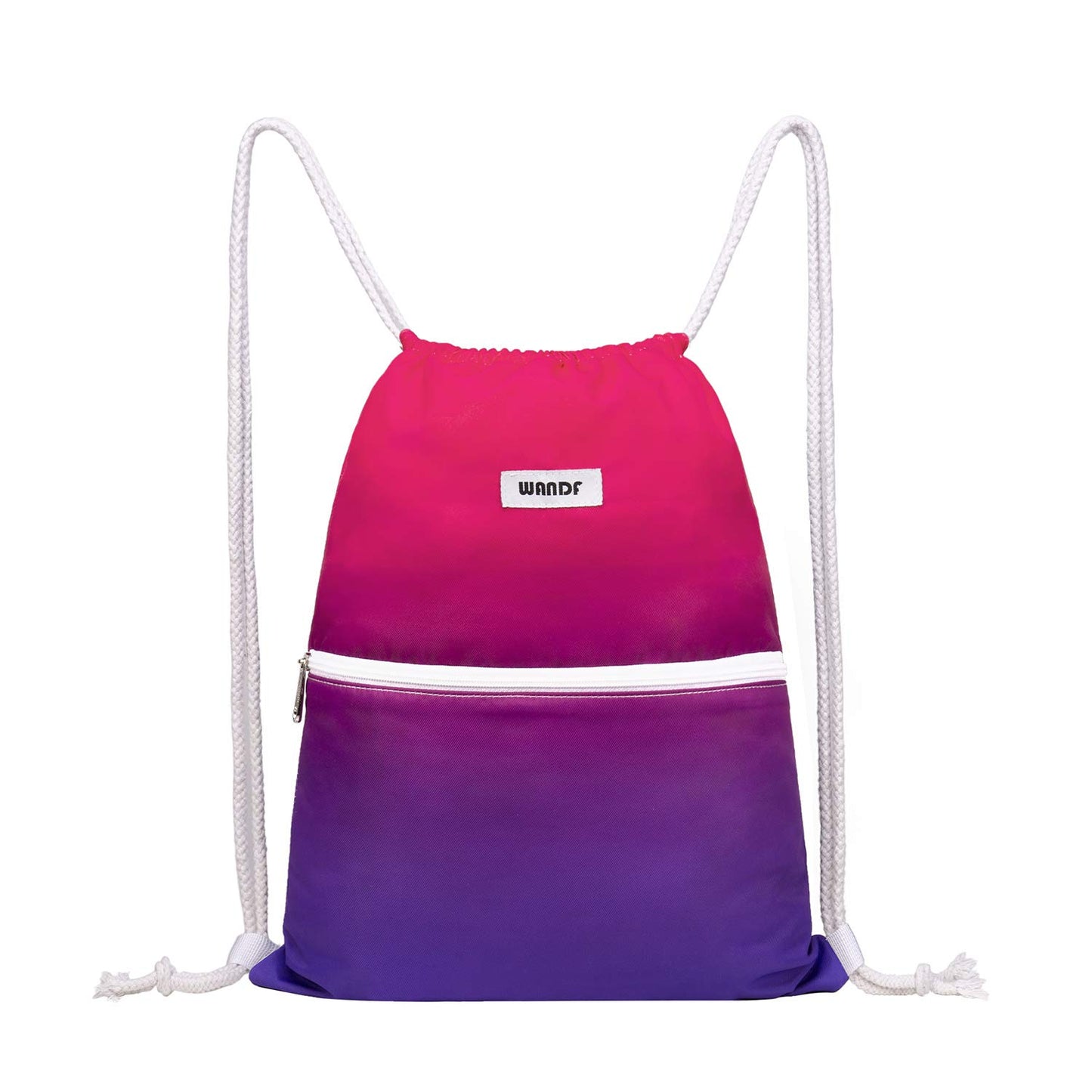 WANDF Drawstring Backpack, Gym Sackpack for Sports (Red)