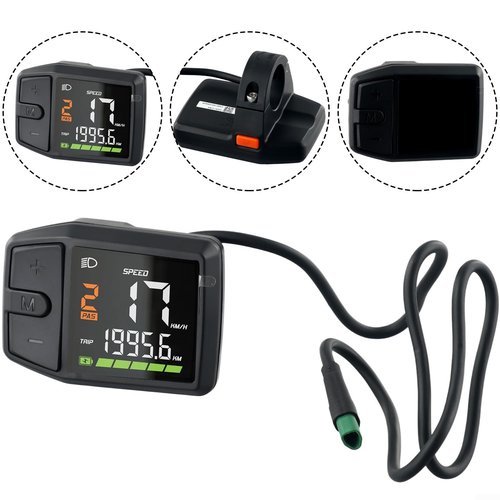 Bicycle Display for Bafang M500 for M600 BBS01 02 HD Motor, Bike LCD Display, UART/CAN Protocol E-Bike LCD Screen, DZ41 Model for Electric Bicycle Components, Two Protocols(CAN)