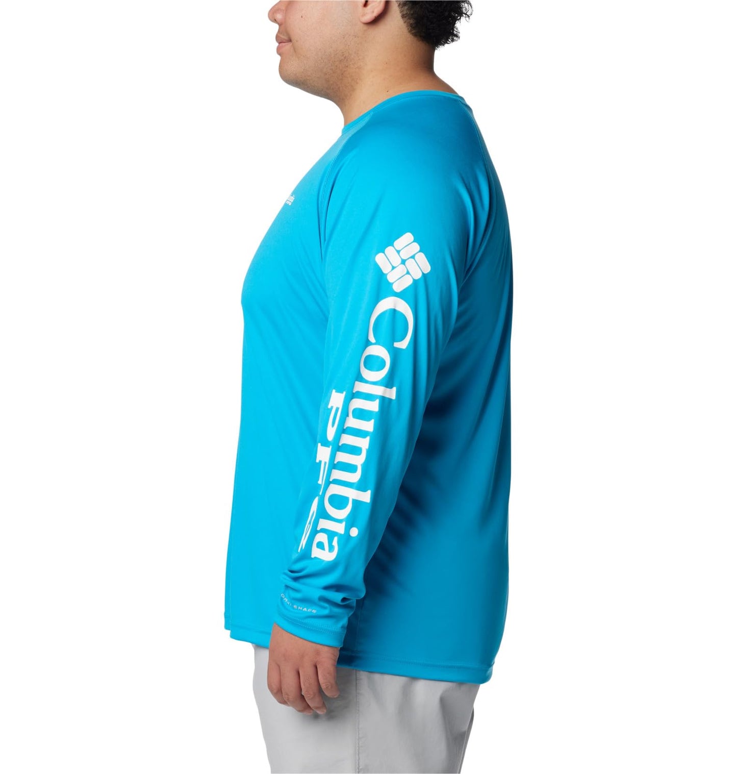 Columbia Men's Terminal Tackle Long Sleeve Fishing Shirt, Ocean Blue/White Logo, XX-Large