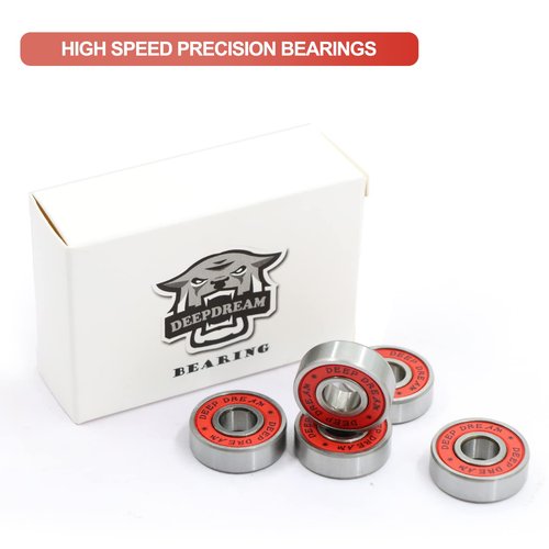 Premium 20Pcs 608rs Bearings Skateboard Bearings Longboard Bearings (8x22x7mm) for Skate Double Rubber Sealed Deep Groove