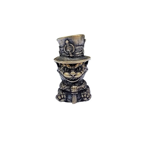 Husiwugear Brass Paracord Beads - EDC Knife Lanyard Beads & Pendant, DIY Metal Decor Accessories for 550 Paracord (Dagger Cat)