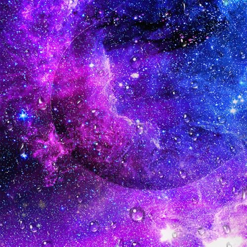 Lightweight Waterproof 3-Season Sleeping Bag for Adults Kids - Purple Starry Sky