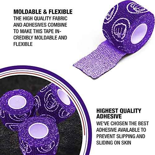 WOD Nation Flexible Hook-Grip Athletic Tape ? Easy-Tear, Sweat-Proof Thumb & Finger Strips for Weightlifting