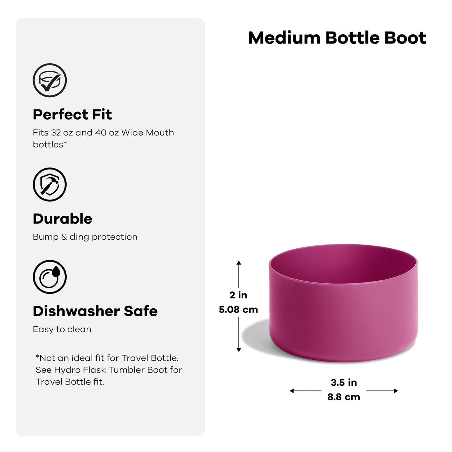 Hydro Flask Bottle Boot – Bottom Protector Sleeve – Silicone Water Bottle Accessory Medium Oat Tan