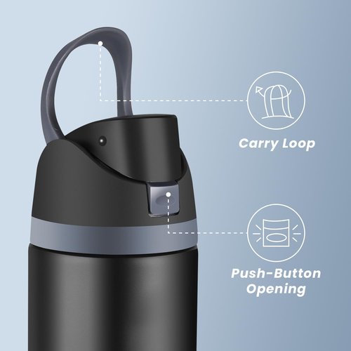 Replacement Lid for Owala Freesip Water Bottle, Compatible with Owala Lid and Cap,for 16oz 24oz 32oz 40oz Bottles,Leakproof Lids Accessory,One Button Water Bottle Top Replacement Cap,BPA-Free