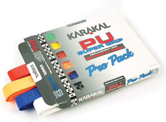 Karakal DUO Supergrip replacement racquet grip - tennis/badminton/squash - Random Colour x 6