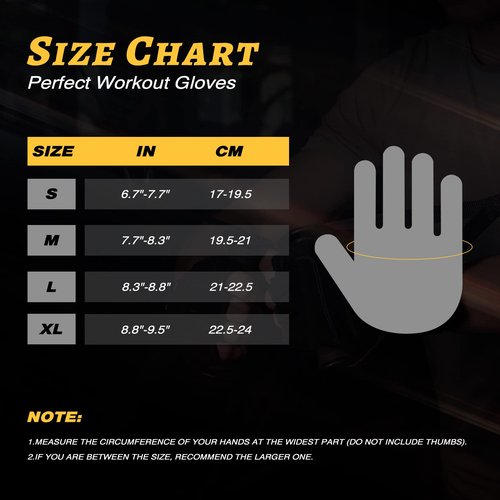 Glofit Workout Gloves with Wrist Wrap Support for Women & Men, Weight Lifting Gloves Fingerless Gym Gloves for Cycling, Training, Push-up (Black, L)