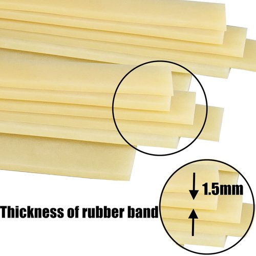 JTXCDFHMJ 10 Strips of 1.5mm Flat Rubber Slingshot Rubber Bands, Suitable for All Kinds of Hunting Slingshots, Can Be Installed with Flat Elastic Bands and Outdoor Slingshots As Elastic Bands