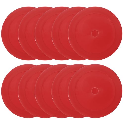PATIKIL 6 Inch Flat Cones,10 Pcs Spot Markers Small Flat Soccer Training Cones for Football Basketball Agility Practice Sports Training Equipment, Red
