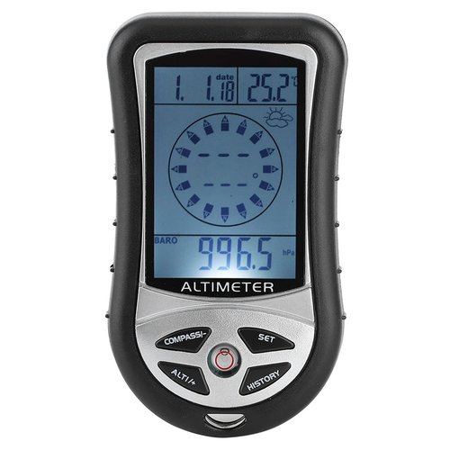 Barometer Altimeter, Portable Compass Multifunctional Electronic Weather E Ic Boussole Electronique Altitude Altimeters for Forecast Hand Hold Hiking Camping Outdoor Lover