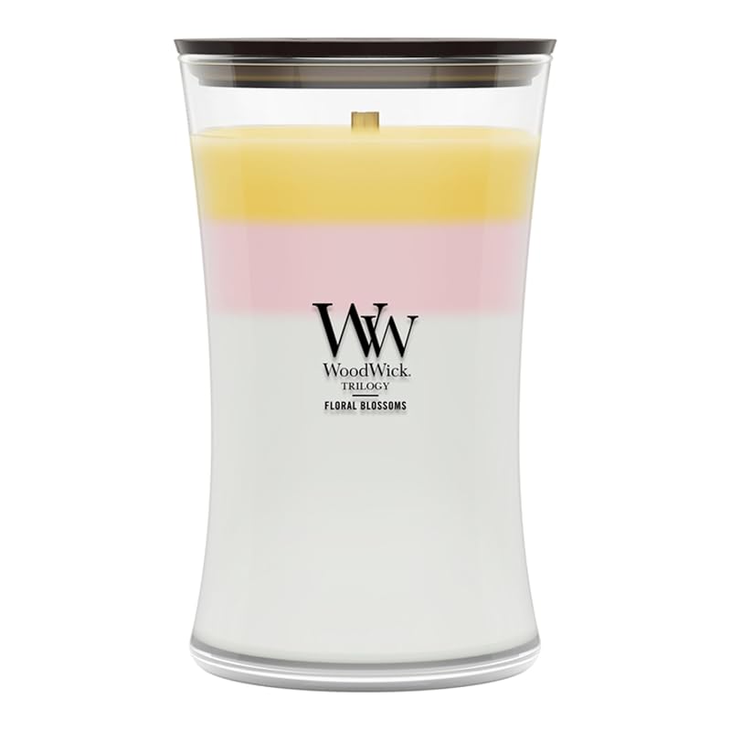 WoodWick Floral Blossoms Tri-Scented Candle 21.5oz - Pluswick Crackling Wick
