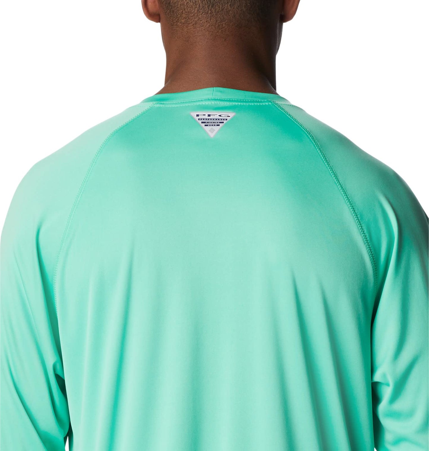 Columbia Men's Terminal Tackle Long Sleeve Fishing Shirt, Light Jade/Metal Logo, X-Large