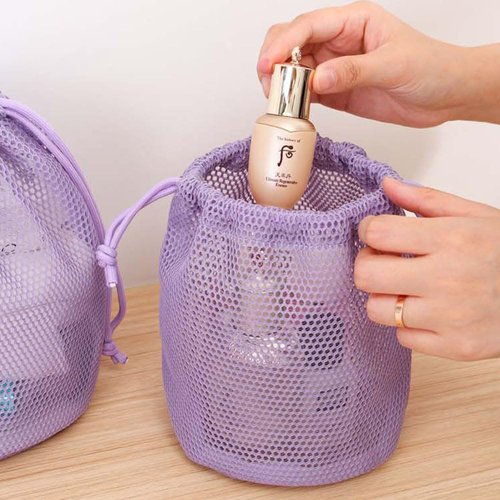 Women'S Mesh Shower Bag Hanging Drawstring Mini Backpack Suitable For Travel Swimming Sports Fitness Shopping