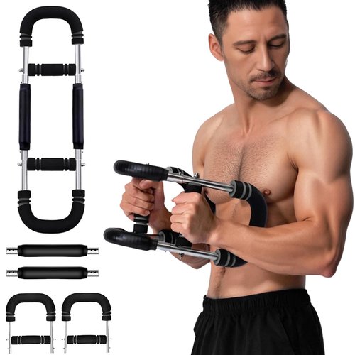 NOAOVO Arm Trainer, Adjustable Resistance Twister Arm Exerciser Chest Exerciser for Men, Portable Chest Workout Equipment Arm Trainer for Men