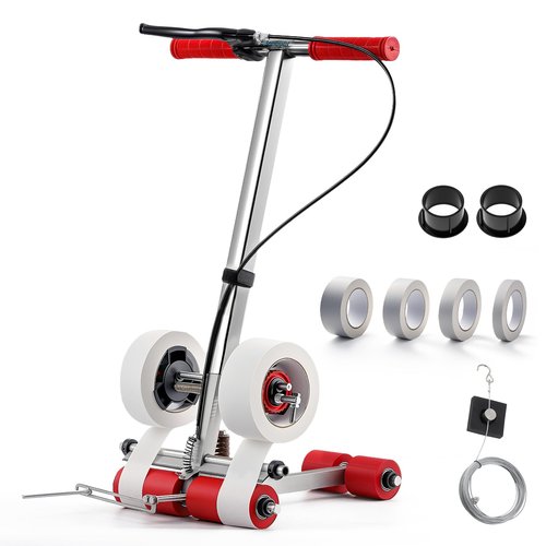 Bonoutil Court Line Tape Machine with Cut-Off Function, Playing Field Line Striping Machines for Parking Ground Marking, Road Warning