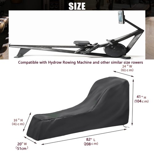 Andacar Rowing Machine Cover, Cover for Hydrow Rowing Machine Waterproof Rower Cover Dustproof Fitness Equipment Protective Cover