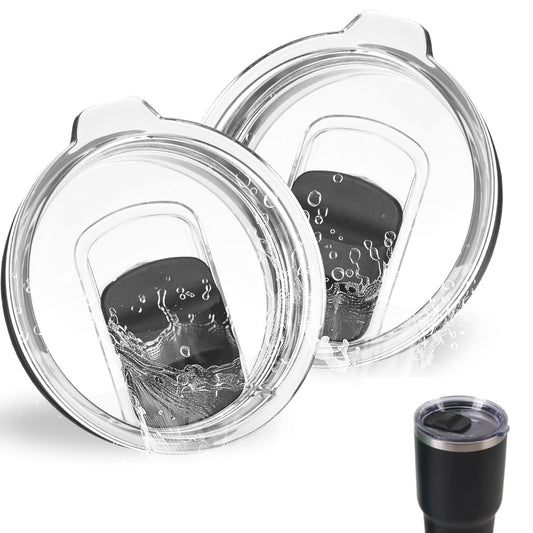 2 Pack Yeti Tumbler Lid 30 oz Replacement, Magnetic Top Replacement, for 30 oz Tumbler, 14 oz Mug and 35 oz Straw Mug, Replacement Cover, Spill Proof, For Car, Gym, Outdoor
