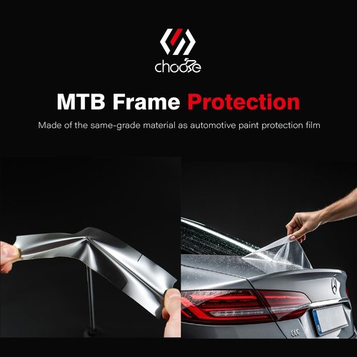 Chooee Mountain Bike Frame Protection Kit,33 Pieces MTB Bicycle Frame Protector Decals-Frame Protection Wrap Film for Upper/Lower Tubes, Chainstay,Cable Wear,Protect Bike from Scratches and Dings.