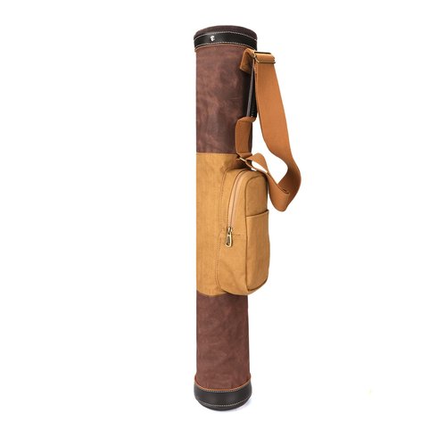TOURBON Canvas Leather Golf Carry Bag Driving Range Mini Course Training Practice Golf Club Case