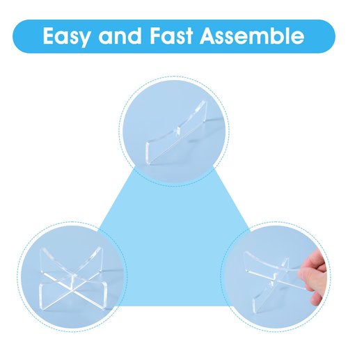 Wanmu 6Pcs Acrylic Ball Stand for Display, Clear Basketball Stand, Storage Holder for Football Basketball Soccer Volleyball Rugby, Trophy Autograph Memorabilia Display Cases