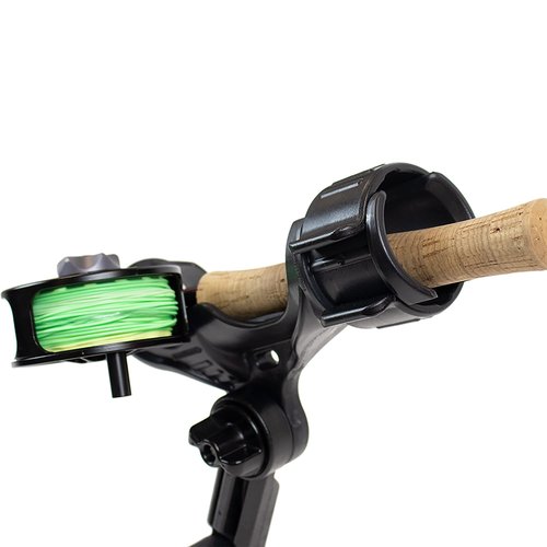 YakAttack Omega Pro Rod Holder | Track Mount Fishing Rod Holder for Kayak & Boat | Secure & Adjustable LockNLoad System | Compatible with Spinning, Casting, Fly Reels | Kayak Track Mount Accessories