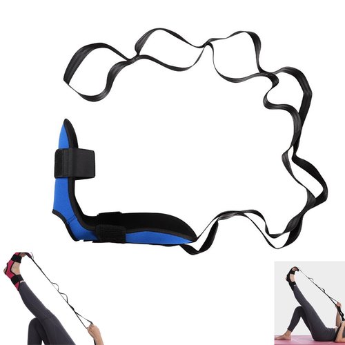 Izzila Stretching Strap With Loops And Detachable Foot, Fascia Stretcher Used For Physical Therapy, Yoga, Flex Strap, Exercise, Pain Relief, Recovery And Increasing Mobility (Blue)