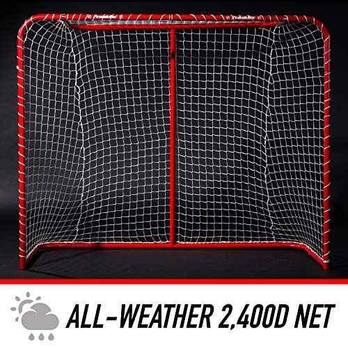Franklin Sports Youth Street Hockey Net - Indoor Outdoor Steel Hockey Goal for Kids Roller Street - 54" Inches