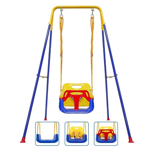 TALECO Gear Toddler Swing, 3-in-1 Swing Sets for Backyard, Baby Swing Outdoor/Indoor, Toddler Swing Set Suitable for Children 6 Months and Older