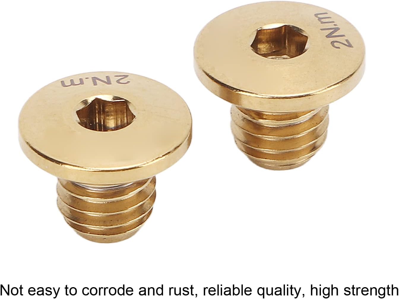 Keenso Oil Cylinder Lid Bolt,Titanium Alloy Lightweight Hydraulic Brake Screw for M7000 M8000 M9000 M9020 (Gold)
