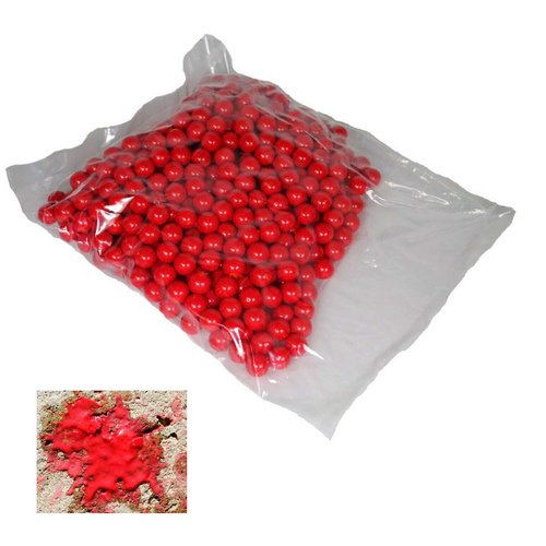 Shop4Paintball - .68 Caliber Scenario/General Play Paintballs (Blood Ball (Red/Red), Bag of 500)