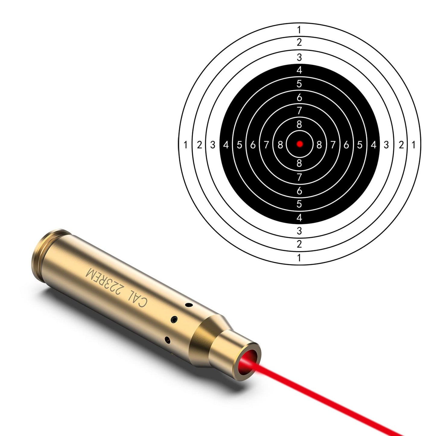 Feyachi 223 5.56 Laser Sight. 223 Rem 5.56mm NATO Red Laser Boresighter
