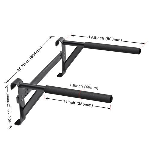 Lifeswell Dip Bar Attachment for Swedish Ladder, Non-Slip Adjustable Grip Handles, Dip Station for Strength Training, 250 lbs Capacity