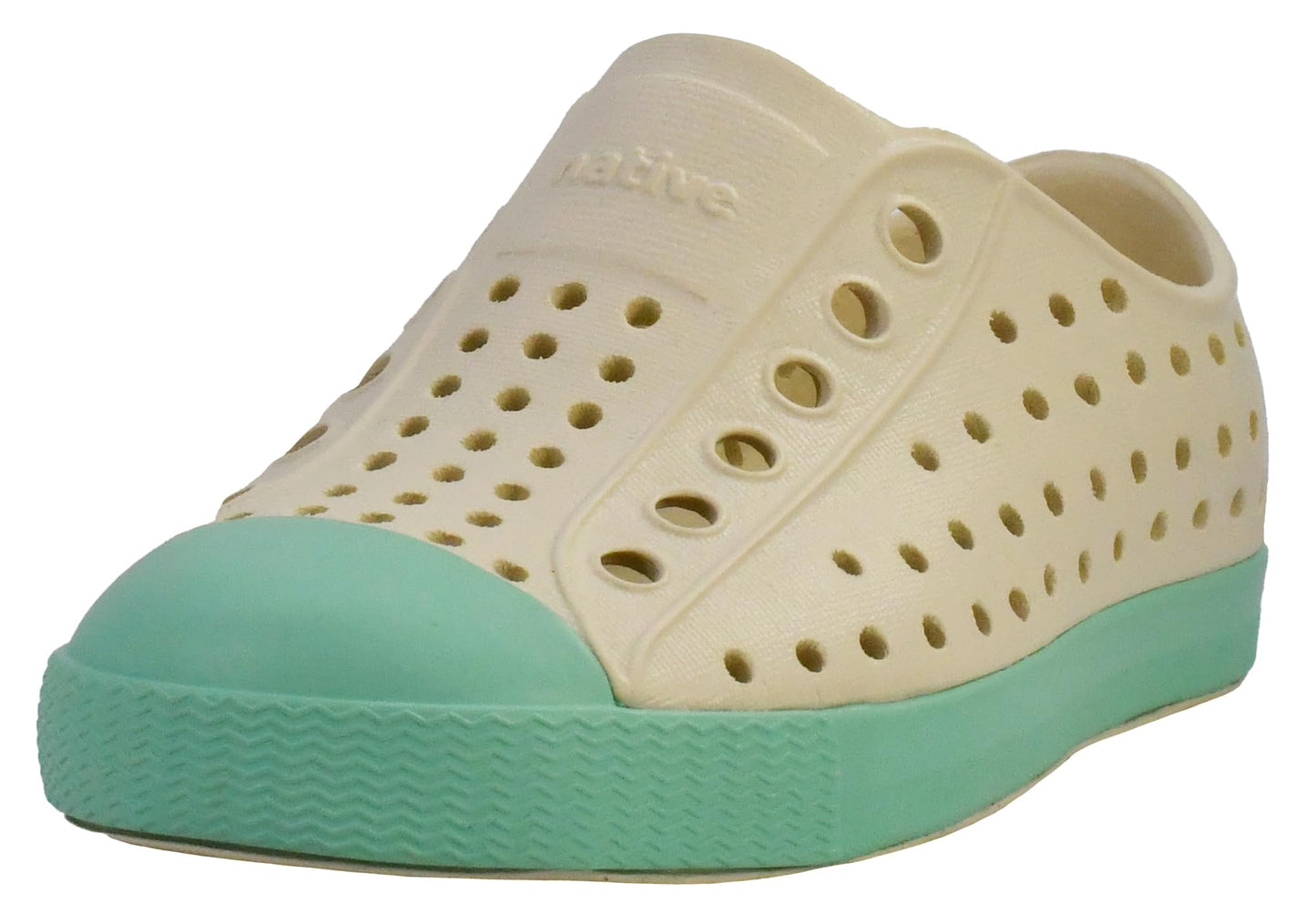 Native Shoes Unisex-Kids Jefferson Sneakers, Bone White/Fresco Green, 4 Toddler