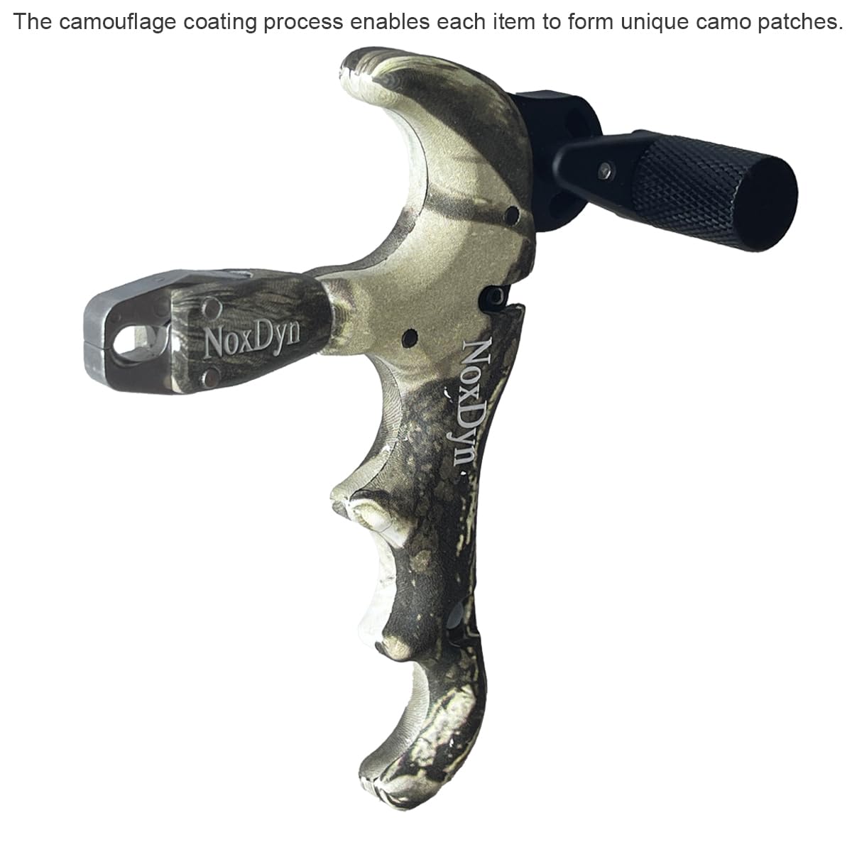 NoxDyn Camo Bow Release for Compound Bow, 4-Finger Archery Release 360° Rotatable Thumb Release for Compound Bow