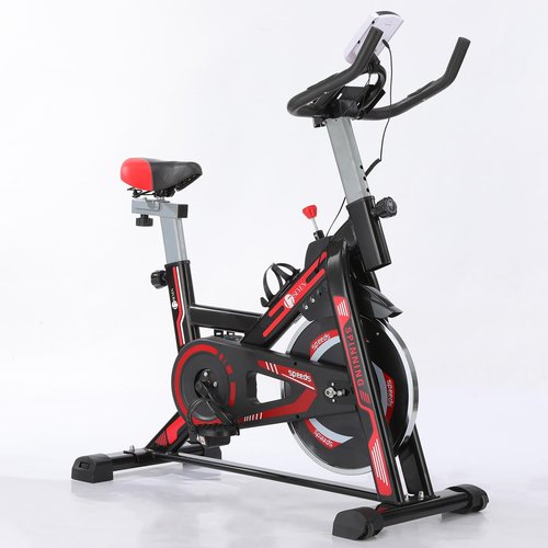 Exercise Bike, Stationary Bike for Home Gym, Magnetic Resistance Indoor Cycling Bike w/Comfortable Seat Cushion & Tablet Mount, Silent Belt Drive Indoor Bike for Cardio Workout