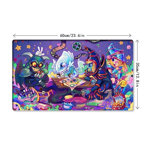 New Mlikemat Playmat Toon Monsters Duel TCG CCG Trading Card Game Mat No Zones + Free Bag (ZD039-201-K-No Zones)