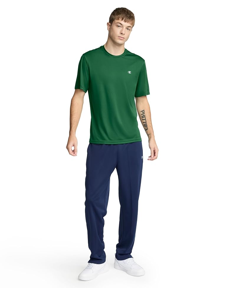 Champion men's sport tee moisture-wicking anti-odor athletic t-shirt dark green large