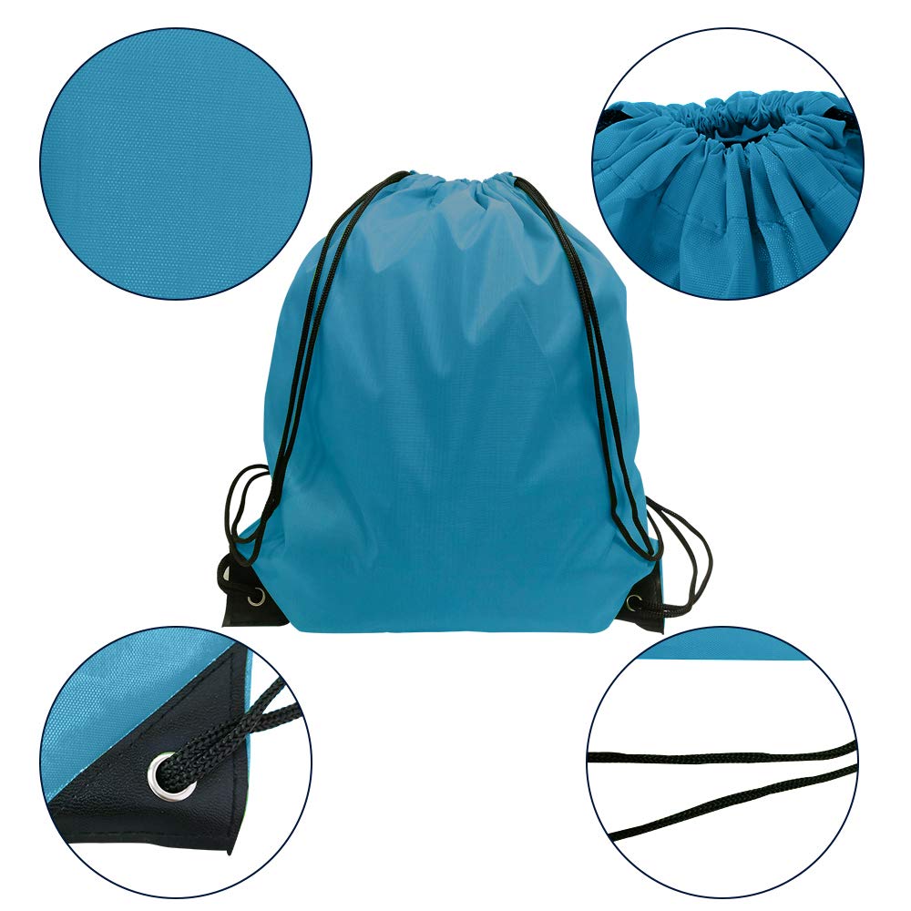 GoodtoU Drawsting Bags Backpack Bulk Cinch Bag Draw String Sport Bag 6 Color (36 pcs, 6 Color)