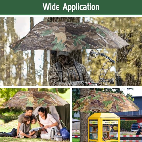 58-Inch Tree Stand Umbrella - Portable Weatherproof Hunting Shade Camo