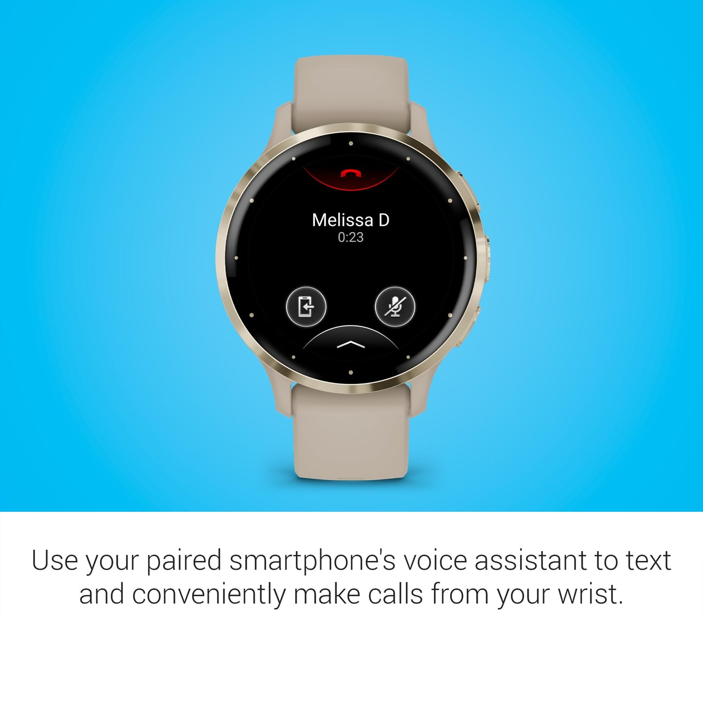 Garmin Venu 3S Running GPS Smartwatch with AMOLED Display, Advanced Health, Fitness Features, Up to 14 Day Battery Life with Signature Power Bundle | Soft Gold with French Gray Silicone Band